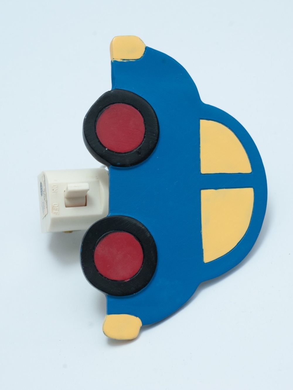 Handmade Blue Car Wall Night Light with On/Off Switch Circa 2010